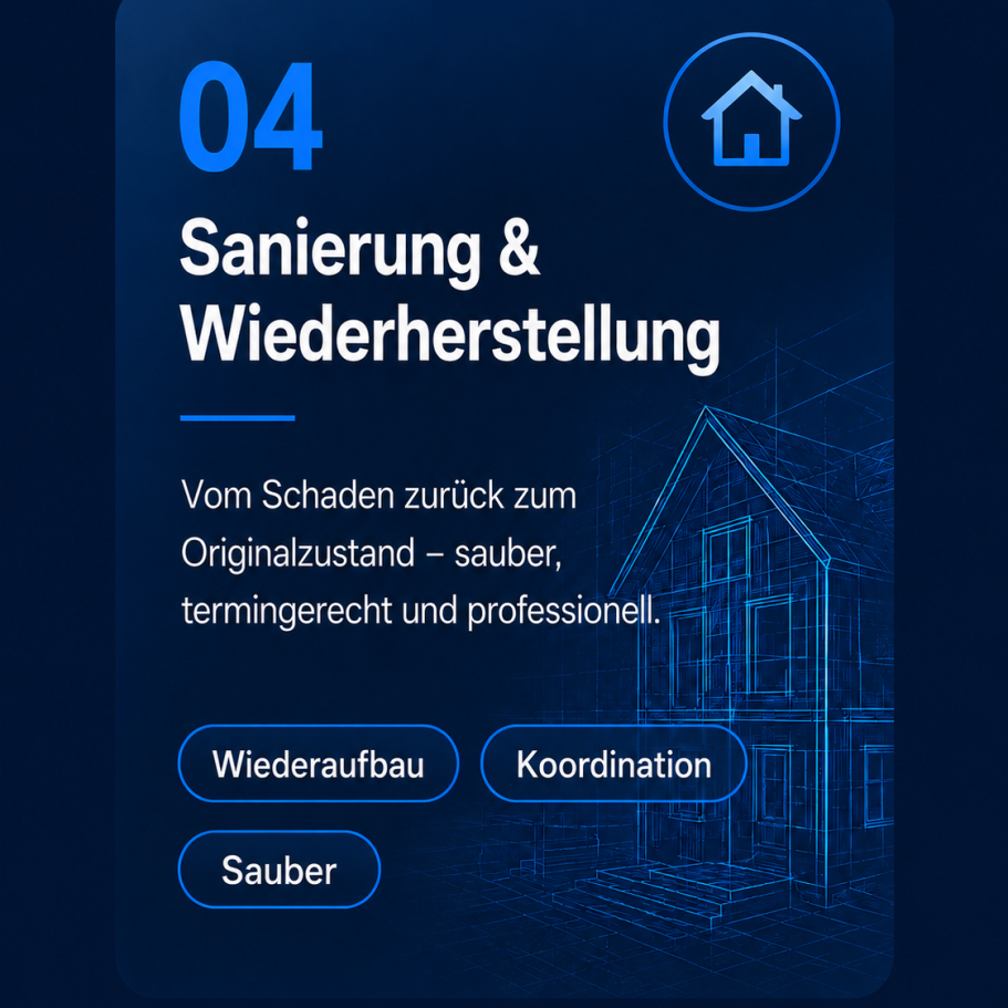 Sanierung und Wiederherstellung nach Wasserschaden