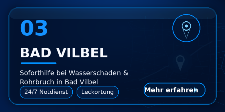 Wasserschaden Bad Vilbel – schnelle Hilfe bei Rohrbruch